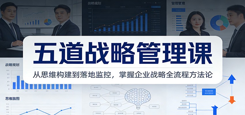 五道战略管理课：从思维构建到落地监控，掌握企业战略全流程方法论-网创风向标