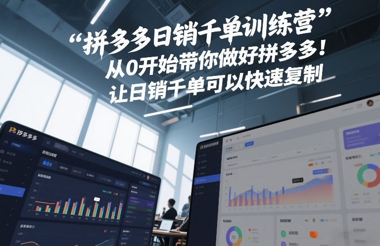 拼多多日销千单训练营，从0开始带你做好拼多多，让日销千单可以快速复制(更新26年1月)-网创风向标