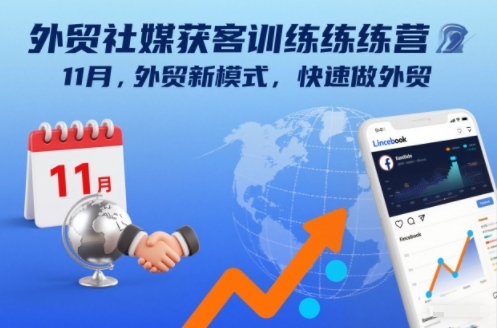 外贸社媒获客训练营11月，外贸新模式，快速做外贸-网创风向标