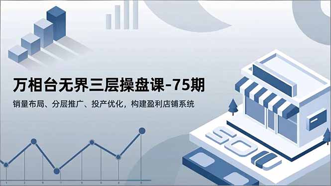万相台无界三层操盘课-75期,销量布局、分层推广、投产优化,构建盈利店铺系统-网创风向标