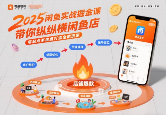 2025闲鱼实战掘金课，带你纵横闲鱼店，零起点多维度打造全能玩家-网创风向标