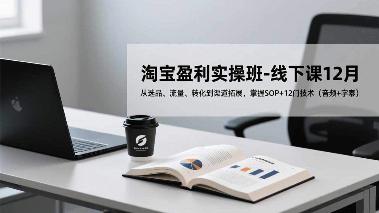 淘宝盈利实操班-线下课12月,从选品、流量、转化到渠道拓展,掌握SOP+12门技术(音频+字幕-网创风向标