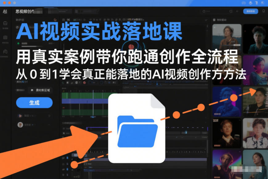 AI视频实战落地课，用真实案例带你跑通创作全流程，从0到1学会真正能落地的AI视频创作方法-网创风向标