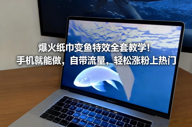 爆火纸巾变鱼特效全套教学！手机就能做，自带流量，轻松涨粉上热门-网创风向标