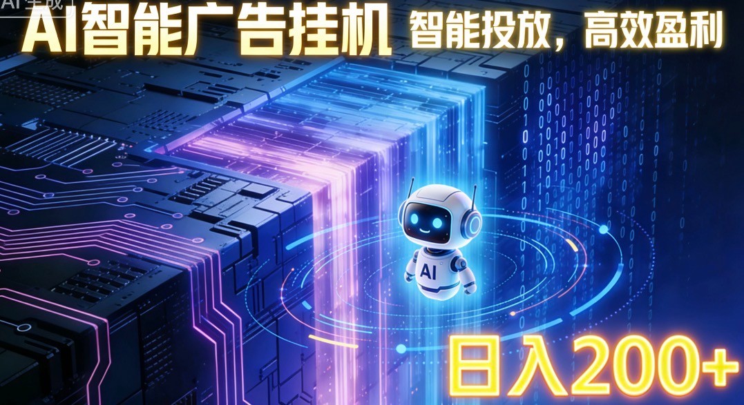 ai智能广告挂机项目,合规挂载广告即可赚取收益,单日收益可达400~500+-网创风向标