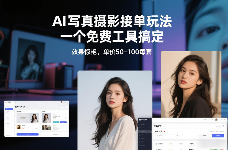 AI写真摄影接单玩法,一个免费工具搞定,效果惊艳,单价50-100每套-网创风向标