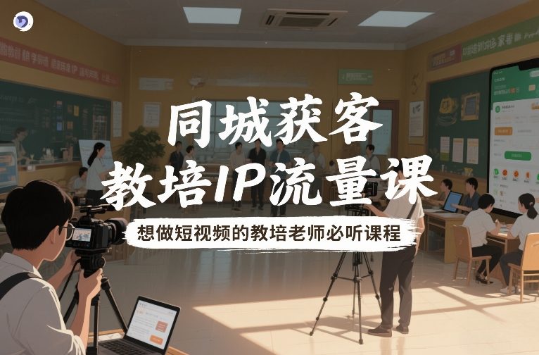 同城获客，教培IP流量课，想做短视频的教培老师必听课程-网创风向标