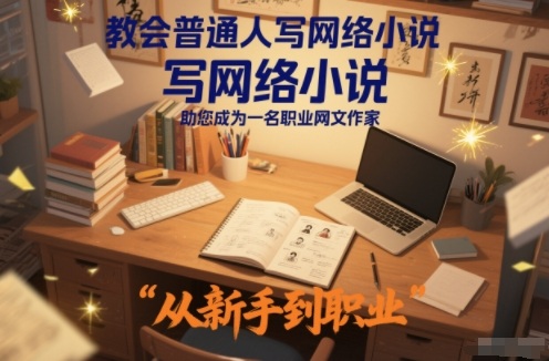 教会普通人写网络小说，助您成为一名职业网文作家-网创风向标