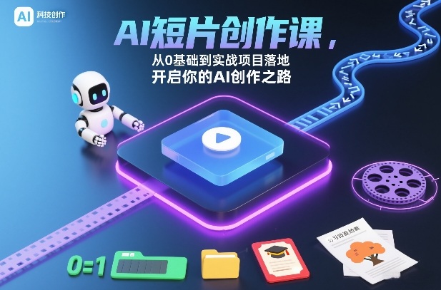 AI短片创作课，从0基础到实战项目落地，开启你的AI创作之路-网创风向标