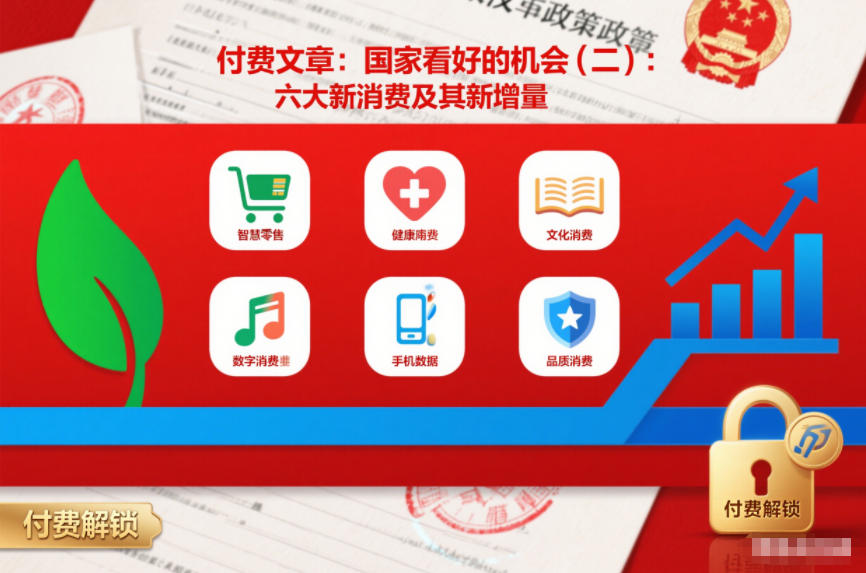 付费文章：国家看好的机会(二)：六大新消费及其新增量-网创风向标