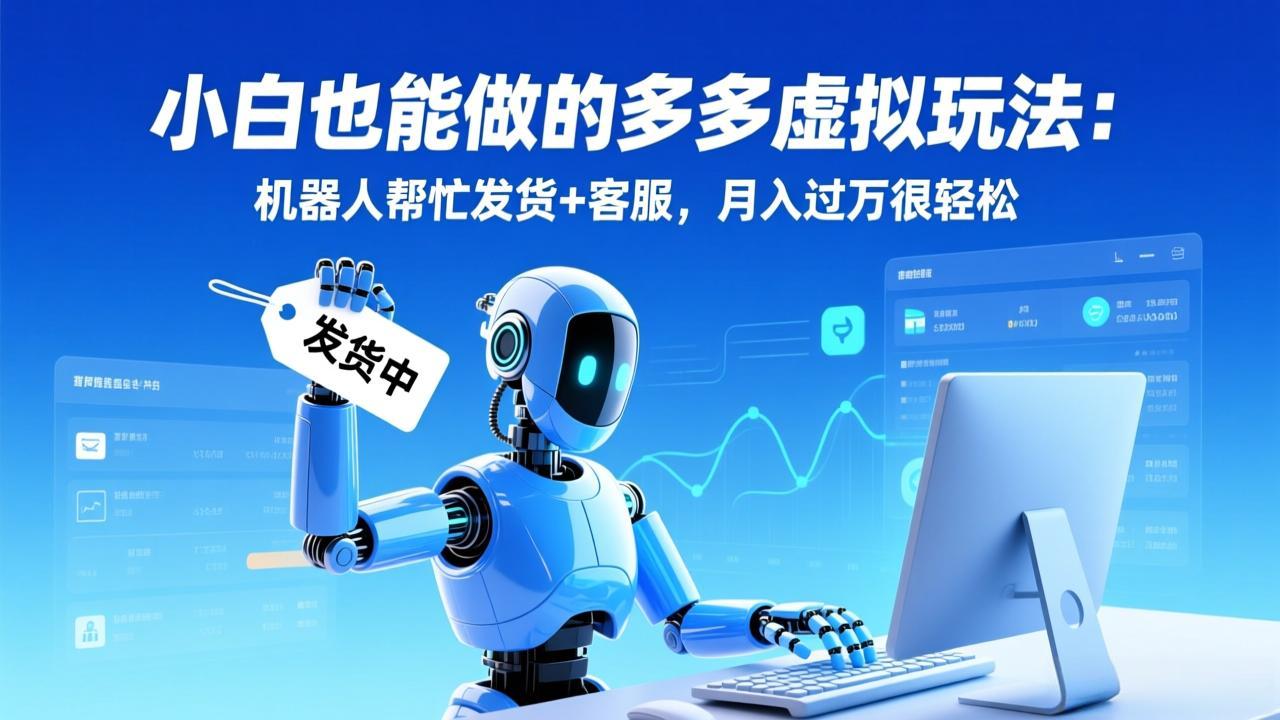 小白也能做的多多虚拟玩法:机器人帮忙发货+客服,月入过万很轻松-网创风向标