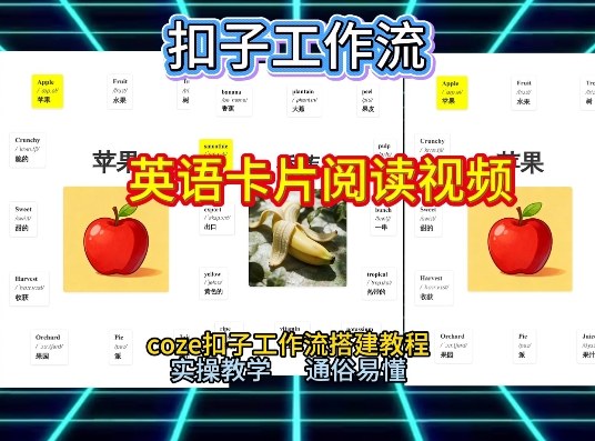 【一键生成英语卡片单词阅读工作流】2026保姆级教程，Coze工作流一键搭，英语单词卡片+阅读练习直接搞定-网创风向标