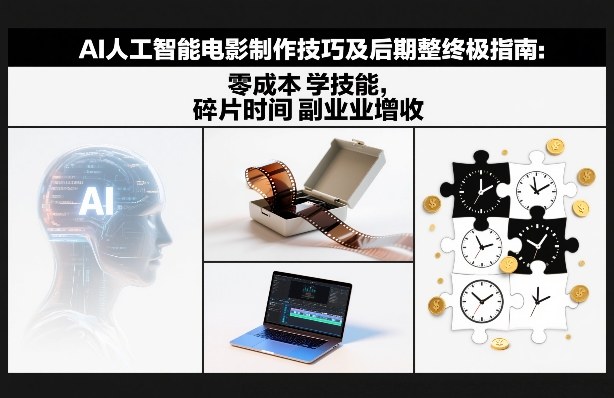 AI人工智能电影制作技巧及后期完整终极指南:零成本学技能,碎片时间副业增收-网创风向标