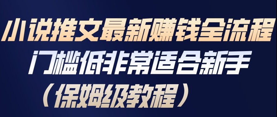 小说推文最新賺钱全流程,门槛低非常适合新手(保姆级教程)-网创风向标