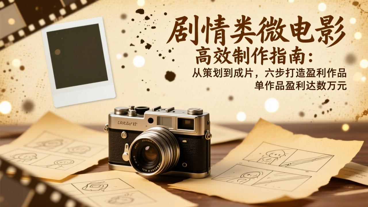 剧情类微电影高效制作指南：从策划到成片，六步打造盈利作品，单作品盈利达数万元-网创风向标