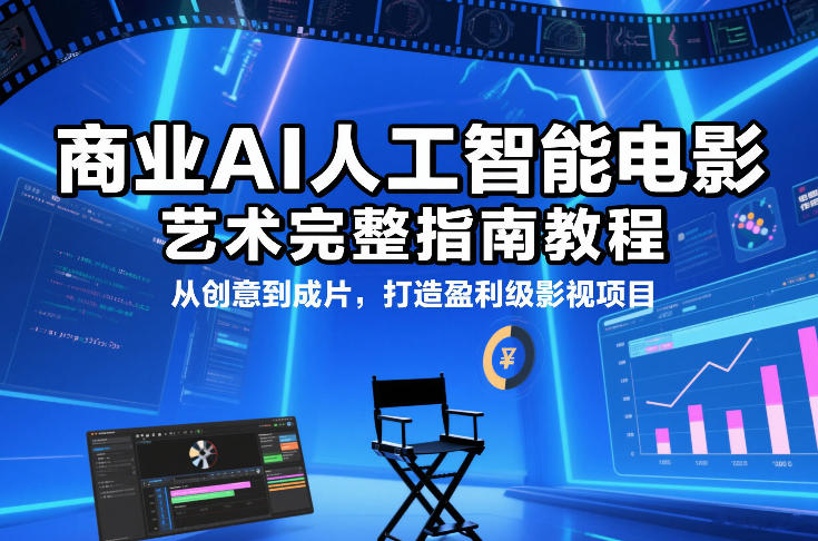 商业AI人工智能电影制作的艺术完整指南教程，从创意到成片，打造盈利级影视项目-网创风向标