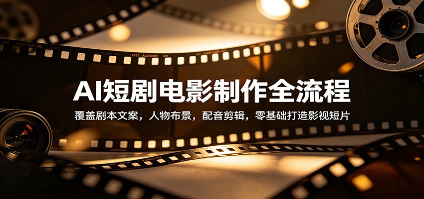 AI短剧电影制作全流程:覆盖剧本文案,人物布景,配音剪辑,零基础打造影视短片-网创风向标