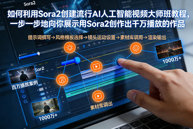 如何利用Sora2创建流行AI人工智能视频大师班，一步一步地向你展示用Sora2创作出千万播放的作品-网创风向标