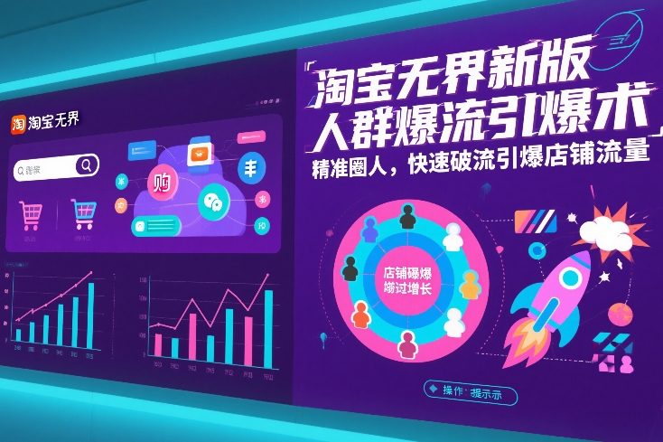 淘宝无界新版人群爆流引爆术，精准圈人，快速破流引爆店铺流量-网创风向标
