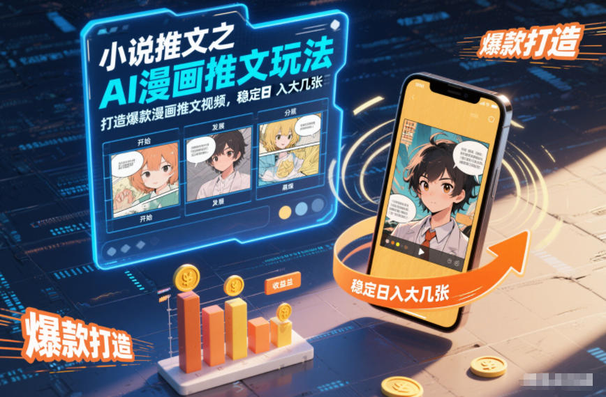 小说推文之AI漫画推文玩法，打造爆款漫画推文视频，稳定日入大几张-网创风向标