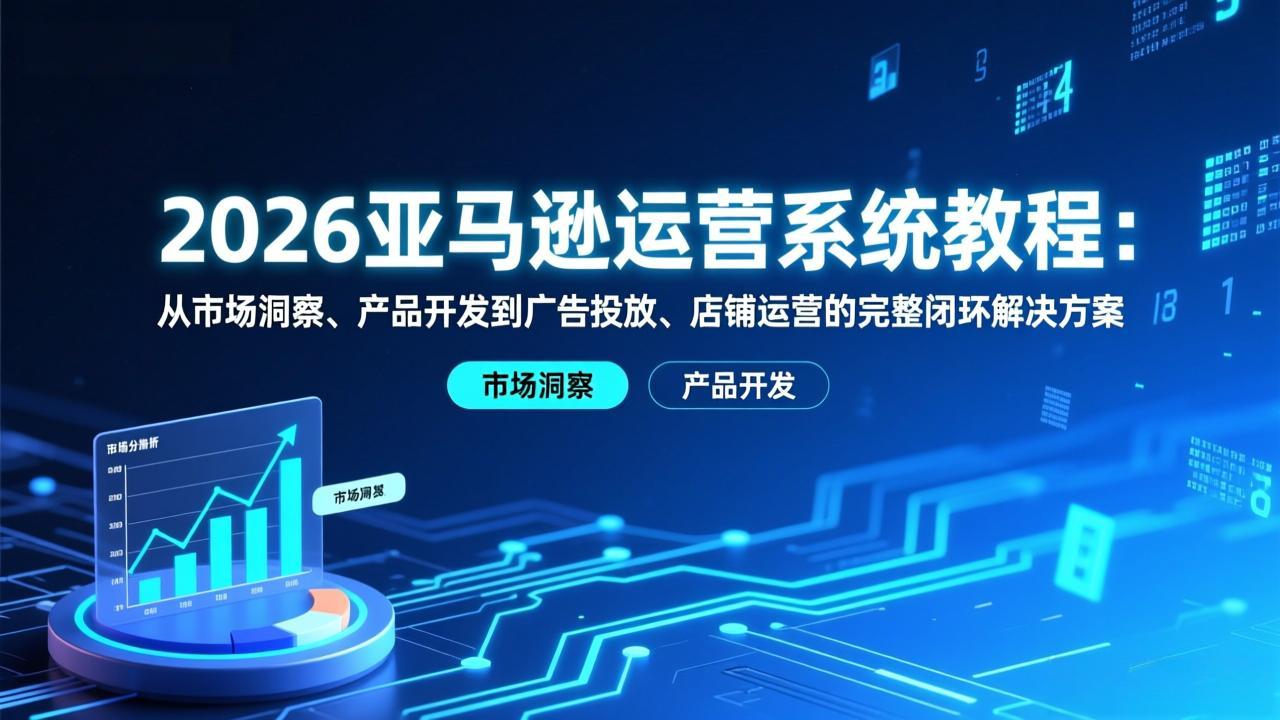 2026亚马逊运营系统教程:从市场洞察、产品开发到广告投放、店铺运营的完整闭环解决方案-网创风向标
