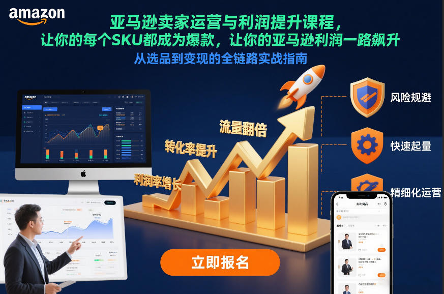 亚马逊卖家运营与利润提升课程，让你的每个SKU都成为爆款，让你的亚马逊利润一路飙升(更新12月)-网创风向标