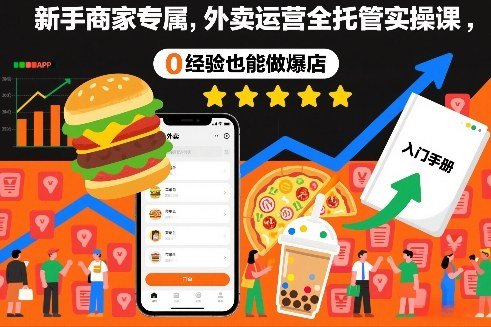新手商家专属，外卖运营全托管实操课，0经验也能做爆店-网创风向标
