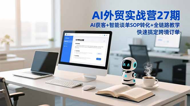 AI外贸实战营27期，AI获客+智能谈单+SOP转化+全链路教学，快速搞定跨境订单-网创风向标