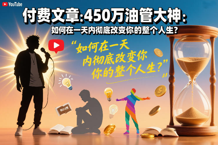 付费文章：450万油管大神：如何在一天内彻底改变你的整个人生？-网创风向标