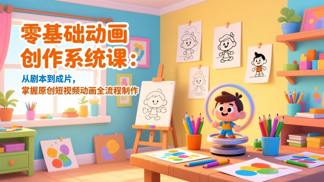 零基础动画创作系统课:从剧本到成片,掌握原创短视频动画全流程制作-网创风向标