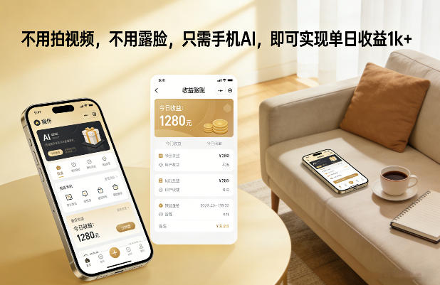 不用拍视频，不用露脸，只需手机AI，即可实现单日收益1k+【揭秘】-网创风向标