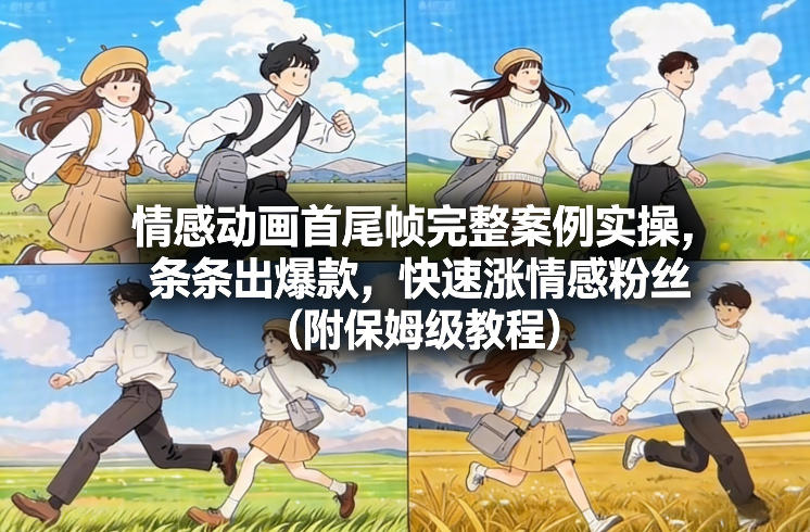 情感动画首尾帧完整案例实操，条条出爆款，快速涨情感粉丝(附保姆级教程)-网创风向标