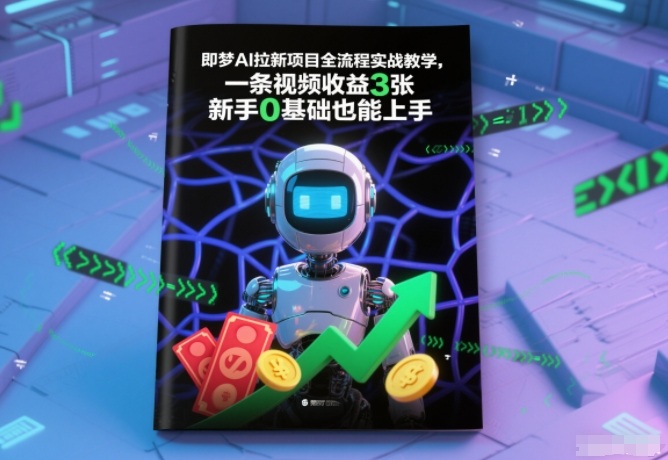 即梦AI拉新项目全流程实战教学，一条视频收益3张，新手0基础也能上手-网创风向标