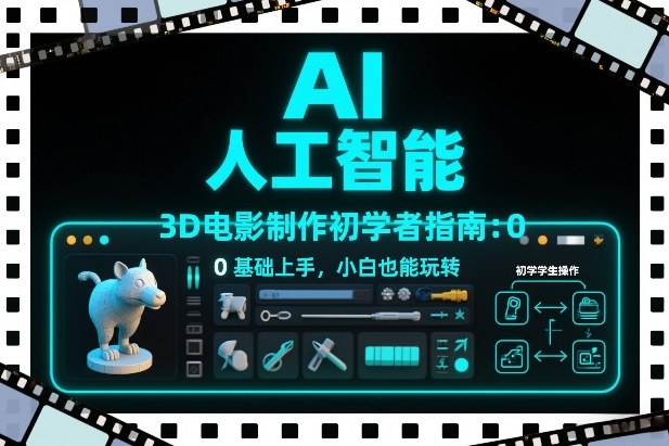 AI人工智能3D电影制作初学者指南：0基础上手，小白也能玩转-网创风向标