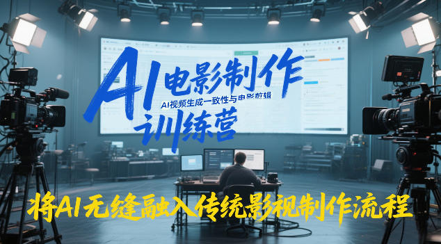 AI电影制作训练营，掌握AI视频生成一致性与电影剪辑，将AI无缝融入传统影视制作流程-网创风向标