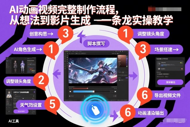 AI动画视频完整制作流程，从想法到影片生成一条龙实操教学-网创风向标