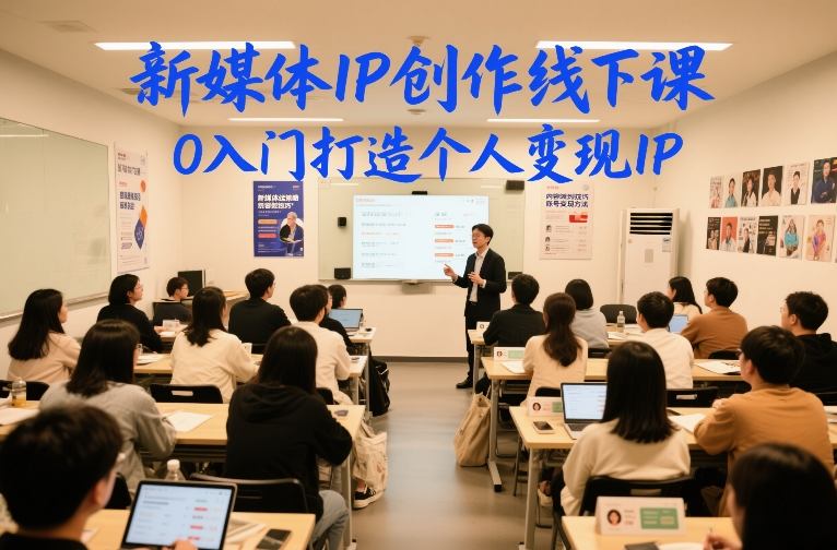 新媒体IP创作线下课，0入门打造个人变现IP-网创风向标