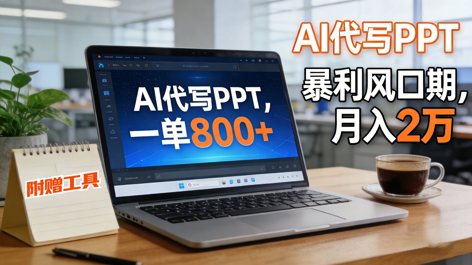 AI 代写做 PPT！一单狂赚 800+，风口期月入 2 万(工具 + 提示词直接送)-网创风向标