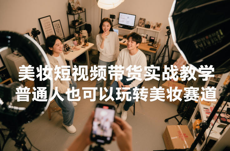 美妆短视频带货实战教学，普通人也可以玩转美妆赛道-网创风向标
