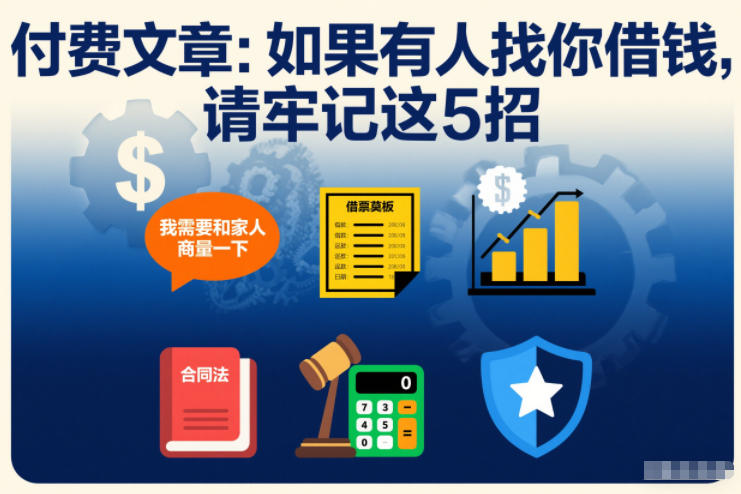 付费文章：如果有人找你借钱，请牢记这5招-网创风向标