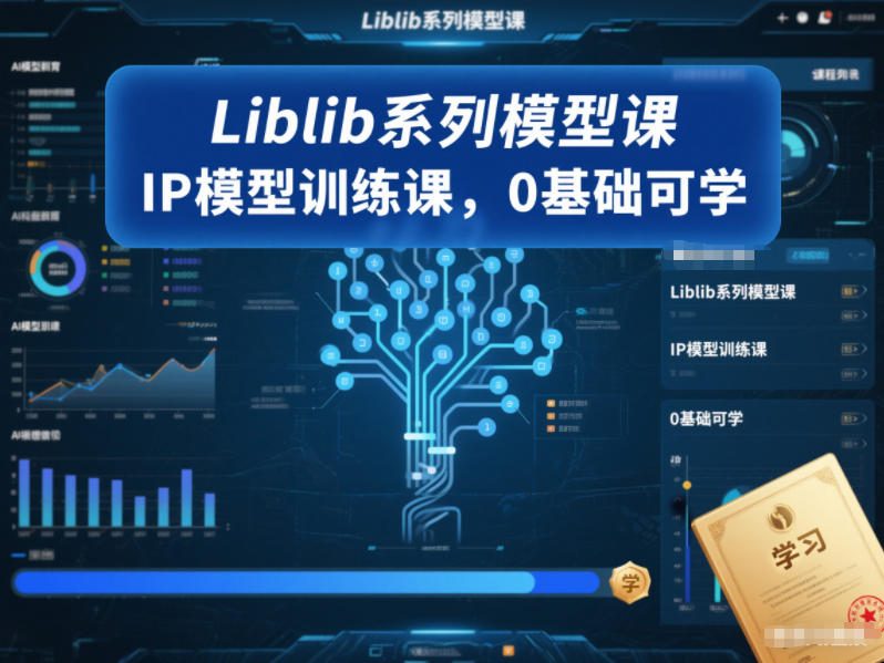 Liblib系列模型课,IP模型训练课,0基础可学-网创风向标