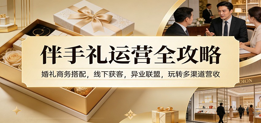 伴手礼运营全攻略:婚礼商务搭配,线下获客,异业联盟,玩转多渠道营收-网创风向标
