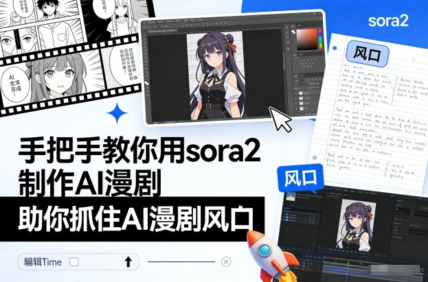 手把手教你用sora2制作AI漫剧,助你抓住AI漫剧风口-网创风向标