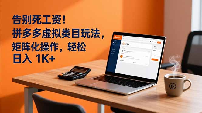 告别死工资！拼多多虚拟类目玩法，矩阵化操作，轻松日入 1K+-网创风向标