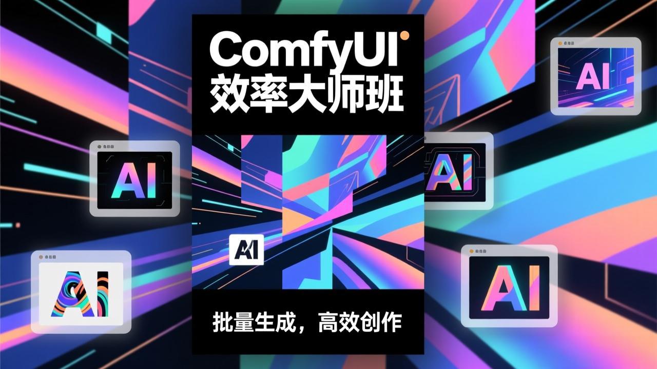 ComfyUI效率大师班：工作流搭建，批量生成，将个人AI出图效率提升5-10倍，月接单收入1-3万-网创风向标