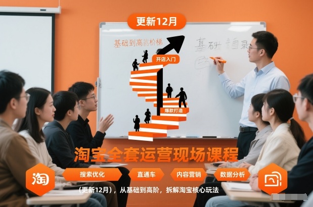 淘宝全套运营现场课程(更新26年1月),从基础到高阶,拆解淘宝核心玩法-网创风向标