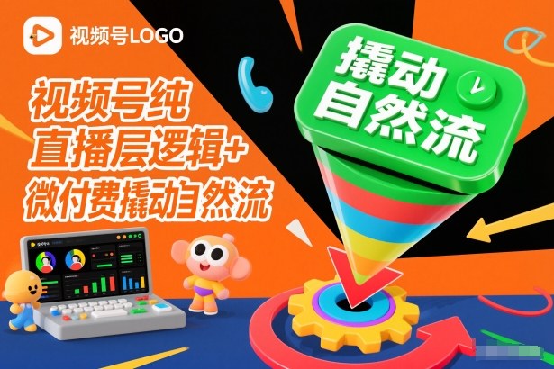 视频号纯直播底层逻辑+微付费撬动自然流-网创风向标