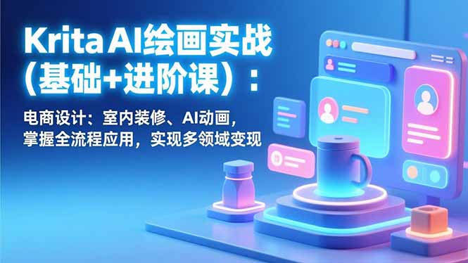 Krita AI绘画实战(基础+进阶课-网创风向标