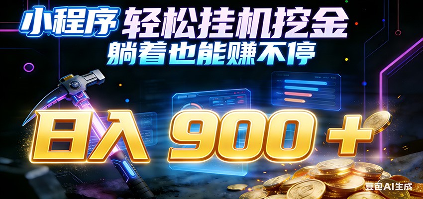 小程序挂机挖金,自动赚金币换现金,多号并行日入900+,轻松搞副业-网创风向标
