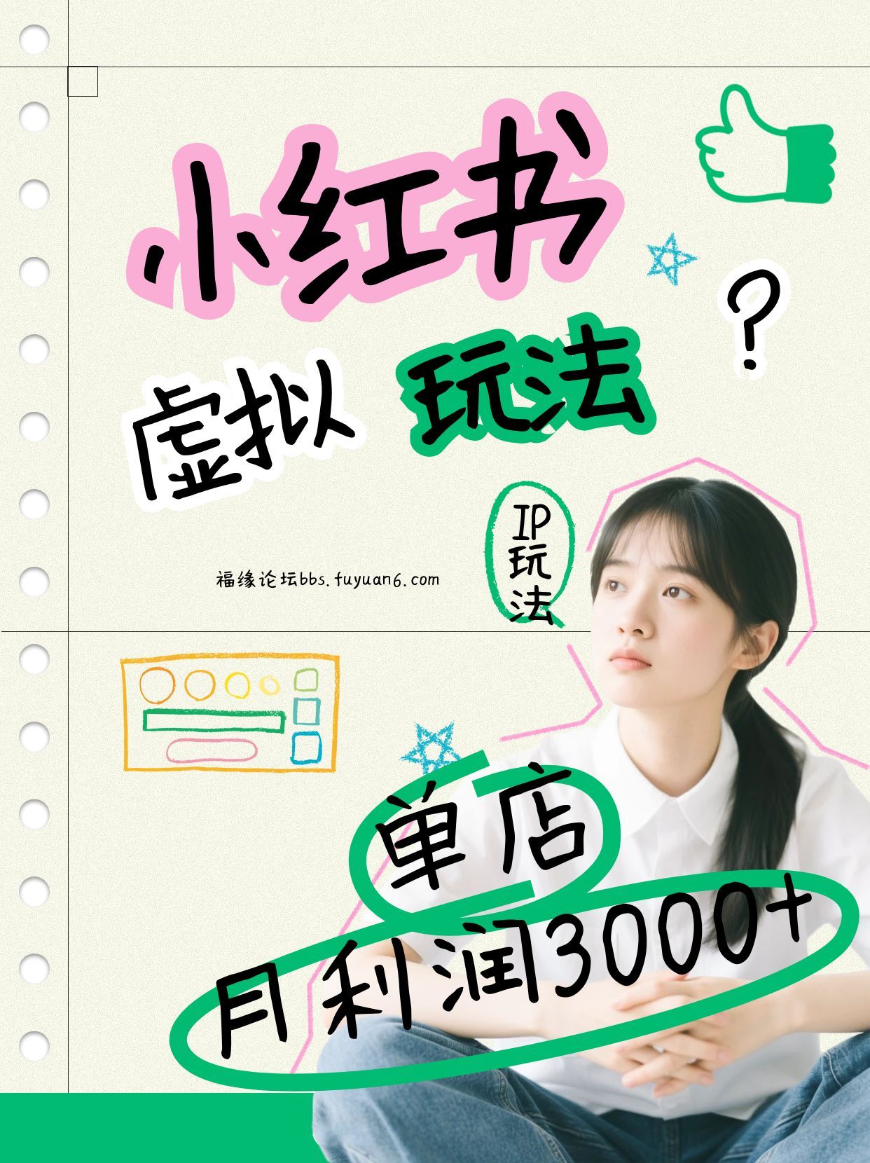 小红书虚拟玩法(铺货流和单品玩法)，单店月利润3000+，IP打法+原创商品(0违规)-网创风向标